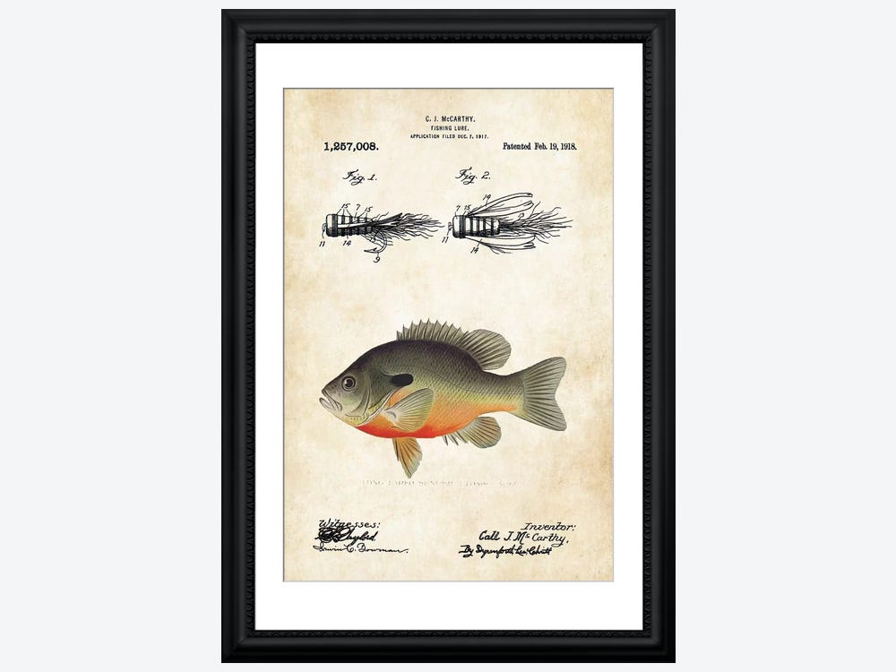 Bluegill Sunfish Fishing Lure ( Sports > Fishing art) - 24x16x1