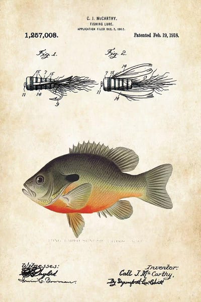 Sports Blueprints: Bluegill Sunfish Fishing Lure by Patent77