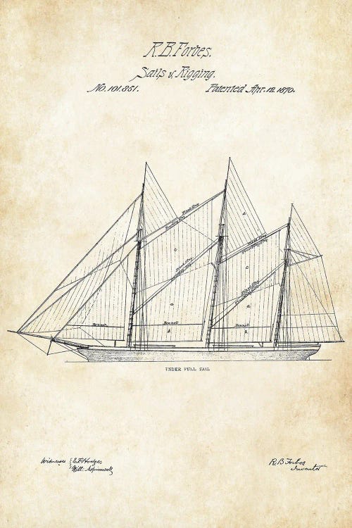 Sailboat by Patent77 wall art