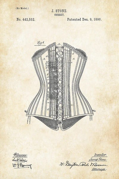 Corset by Patent77 canvas print