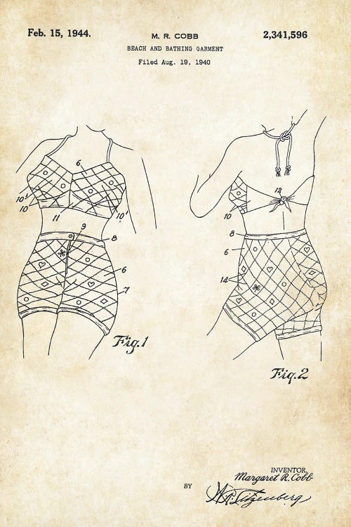 Bathing Suit by Patent77 wall art