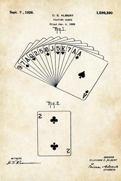 Blueprints & Patent Sketches: Playing Card by Patent77