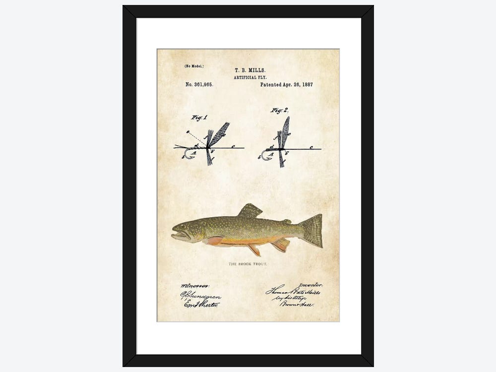 Brook Trout Fishing Lure ( Animals > Sea Life > Fish > Trout art) - 24x16x1