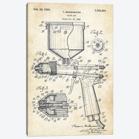 Paint Gun Canvas Print #PTN462} by Patent77 Canvas Print