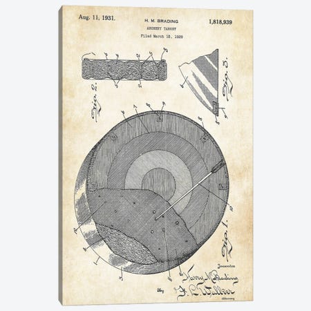 Archery Target Canvas Print #PTN463} by Patent77 Art Print