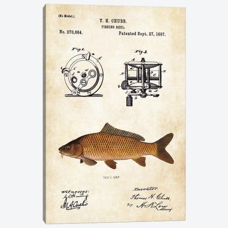 Carp Fishing Lure Canvas Print #PTN50} by Patent77 Canvas Art