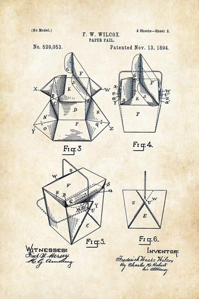 Food & Drink Blueprints: Chinese Food Container by Patent77