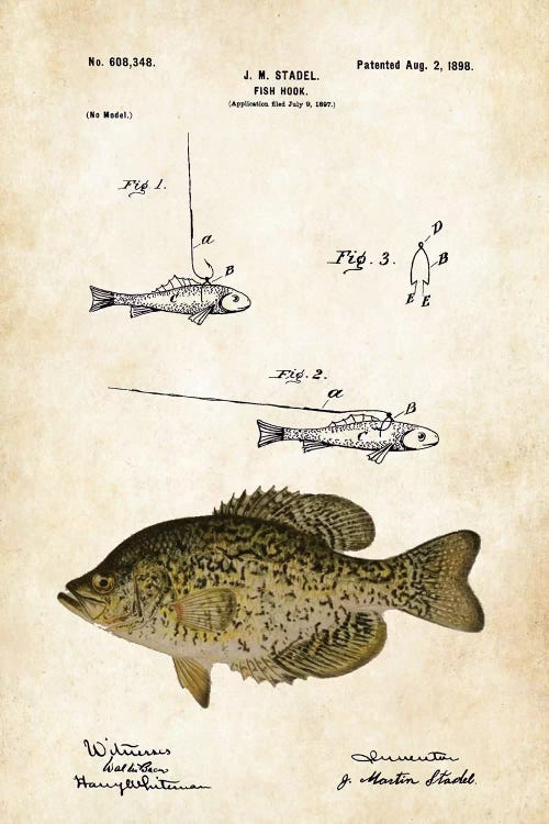 Patent77 Canvas Prints - Atlantic Salmon Fishing Lure ( Sports > Fishing art) - 26x18 in