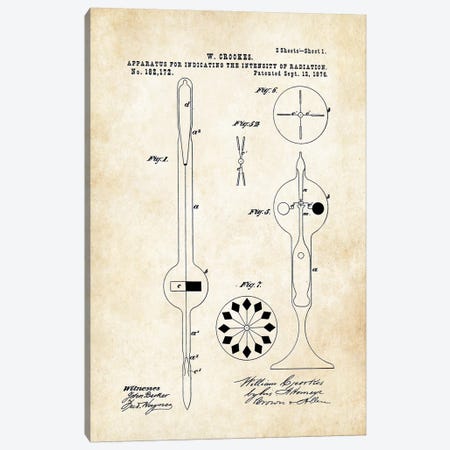 Crookes Radiometer Bulb Canvas Print #PTN72} by Patent77 Canvas Wall Art