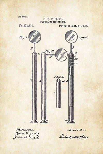 Medical & Dental Blueprints: Dentist Mirror by Patent77