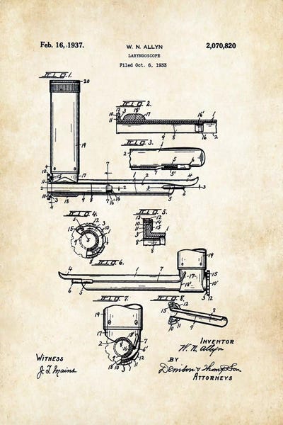 Medical & Dental Blueprints: Doctor Laryngoscope by Patent77