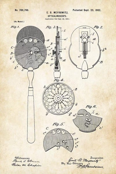 Medical & Dental Blueprints: Doctor Opthalmoscope by Patent77
