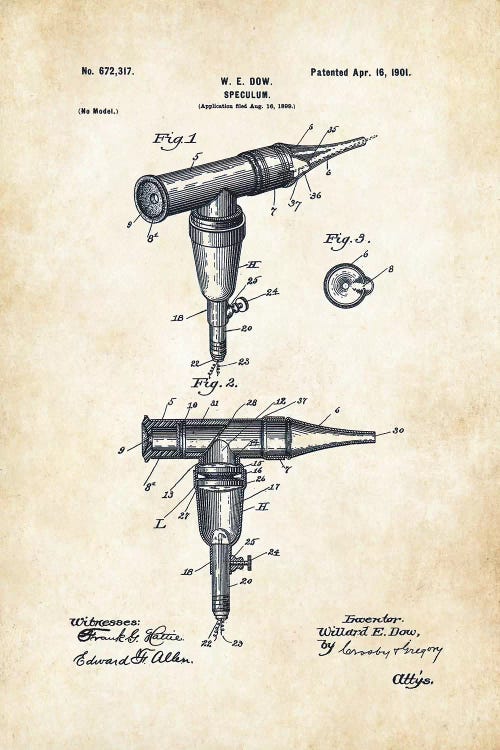 Doctor Otoscope by Patent77 wall art