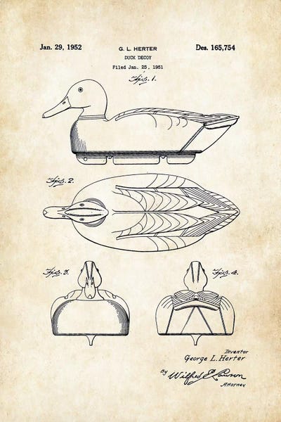 Duck Decoy by Patent77 canvas print