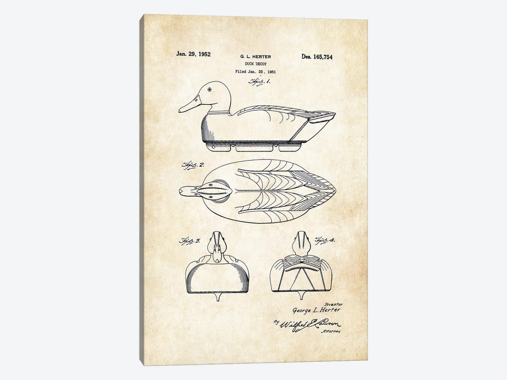 Duck Decoy by Patent77 1-piece Art Print