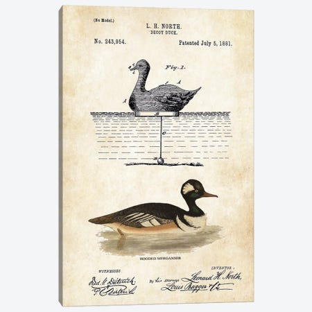 Duck Decoy Canvas Print #PTN85} by Patent77 Canvas Art