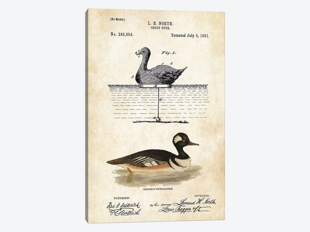 Duck Decoy by Patent77 1-piece Canvas Artwork