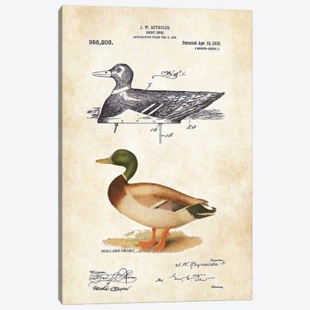 Duck Decoy Canvas Print #PTN86} by Patent77 Canvas Artwork