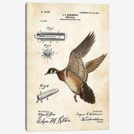 Duck Hunting  Canvas Print #PTN88} by Patent77 Art Print