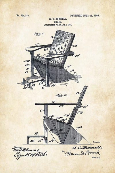 Household Goods Blueprints: Adirondack Chair by Patent77