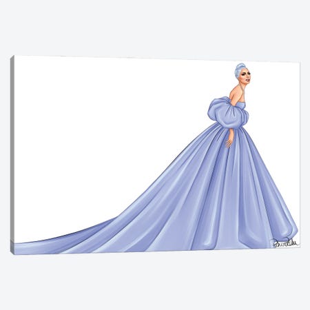 Lady Gaga - Valentino Canvas Print #PTO10} by PietrosIllustrations Art Print