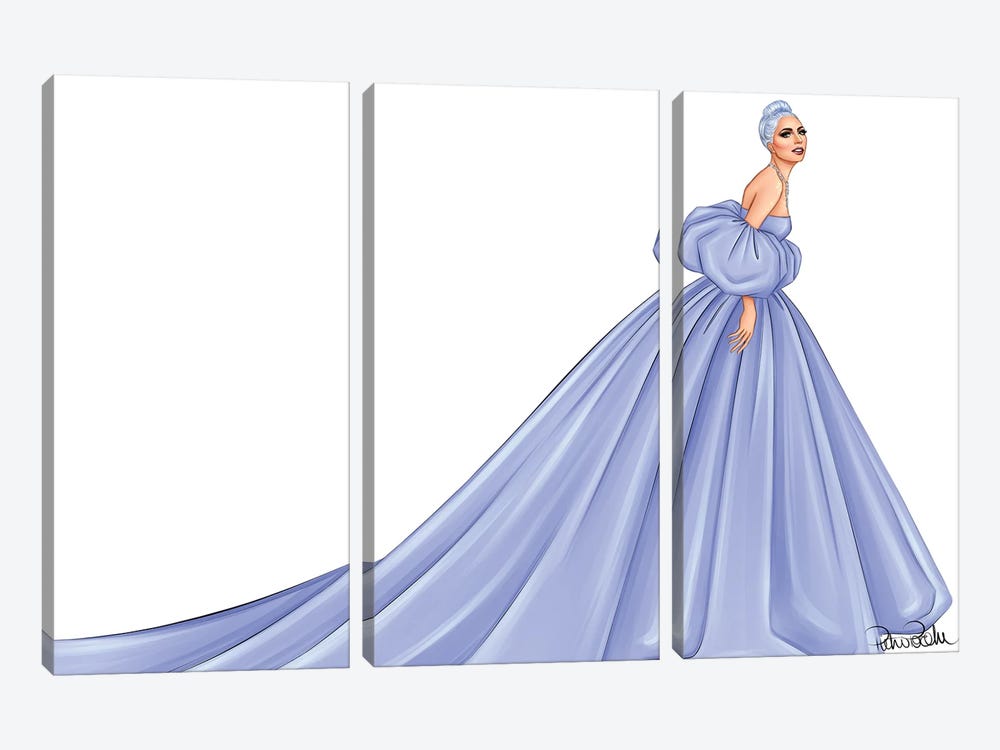 Lady Gaga - Valentino by PietrosIllustrations 3-piece Art Print