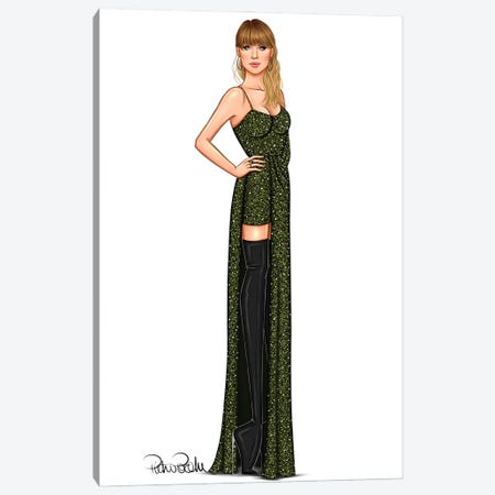 Taylor Swift - Snake Girl Canvas Print #PTO11} by PietrosIllustrations Canvas Art Print