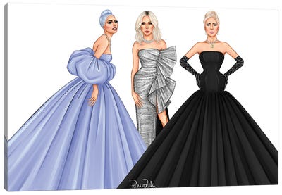 Lady Gaga - The Trinity Canvas Art Print - PietrosIllustrations