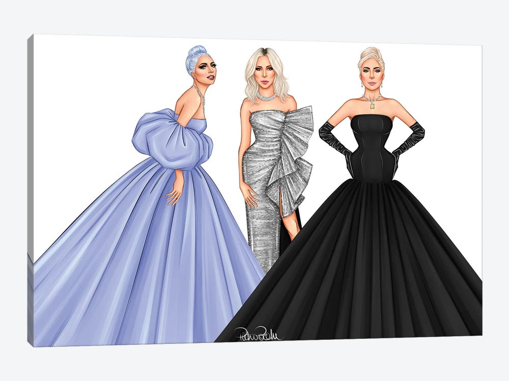 Lady Gaga - The Trinity by PietrosIllustrations 1-piece Canvas Art Print