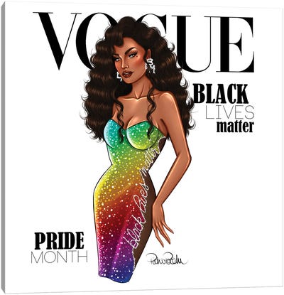VOGUE - Black Lives Matter - Pride Month Canvas Art Print - LGBTQ+ Art