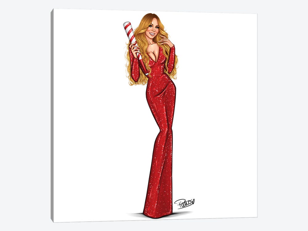 Mariah Carey - Christmas by PietrosIllustrations 1-piece Canvas Print