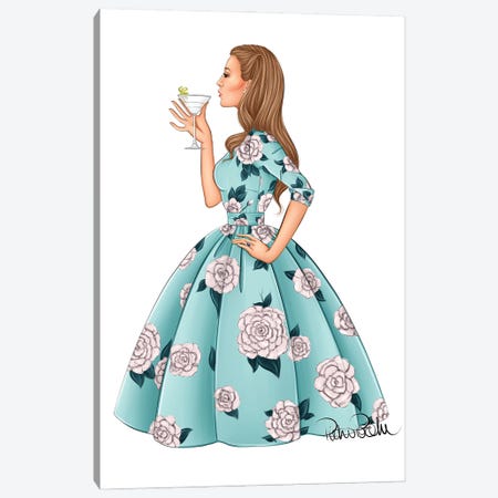 Blake Lively - Fashion Party Girl Canvas Print #PTO7} by PietrosIllustrations Canvas Artwork