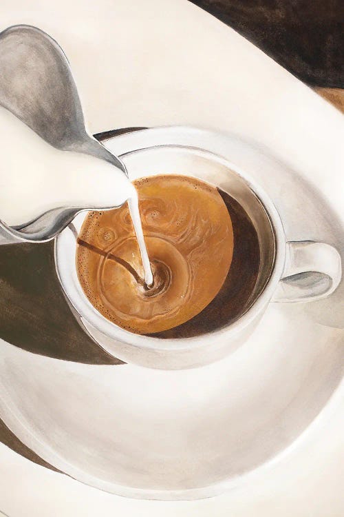 Poured Coffee Perfection by Pretty Painter wall art