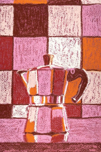 Dopamine Decor: Moka Pot Mosaic by Pretty Painter