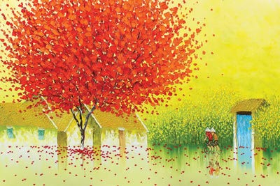 Summer Rain by Phan Thu Trang framed canvas print