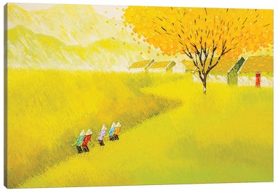 The Golden Road Canvas Art Print - Vietnam Art