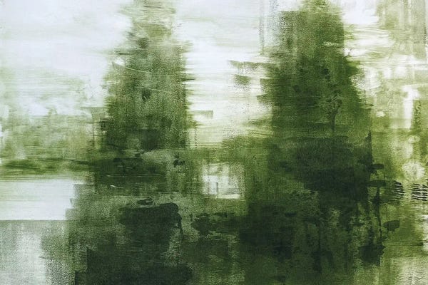 Pine Trees: Two Winter Trees I by Peter Roux