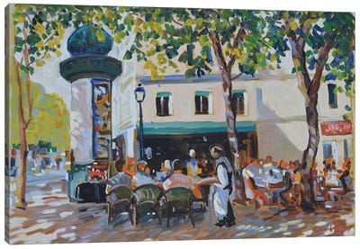 The Parisian Bistro Canvas Art Print - Ombres et Lumières