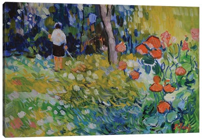 The Garden Canvas Art Print - Artists Like Monet