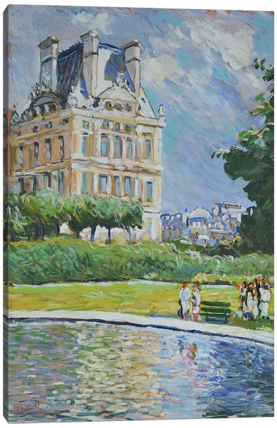 The Luxembourg Garden  - Paris Canvas Art Print - Artists Like Monet