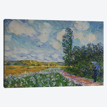 Normandy Meadows in the Rain Canvas Print #PTX37} by Patrick Marie Art Print