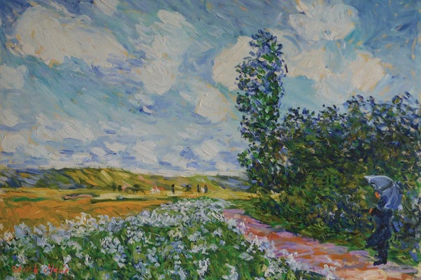 French Country Décor: Normandy Meadows in the Rain by Patrick Marie