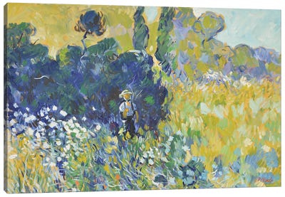 Walk in Summer Canvas Art Print - Artists Like Monet