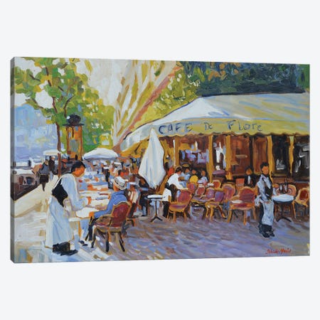 Cafe Le Flore - Paris Canvas Print #PTX3} by Patrick Marie Canvas Art Print