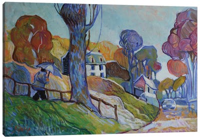 Norman Village - Autumn Canvas Art Print - Patrick Marie