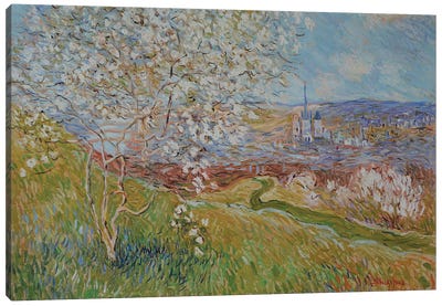 View of Rouen - Spring Canvas Art Print - Artists Like Monet
