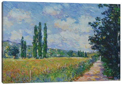Country Road in Normandy Canvas Art Print - Normandy