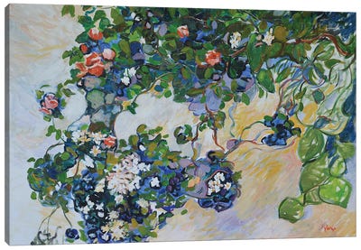 Clematis and Roses Canvas Art Print - Patrick Marie