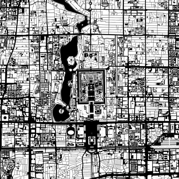 Beijing: Beijing Black And White by Planos Urbanos