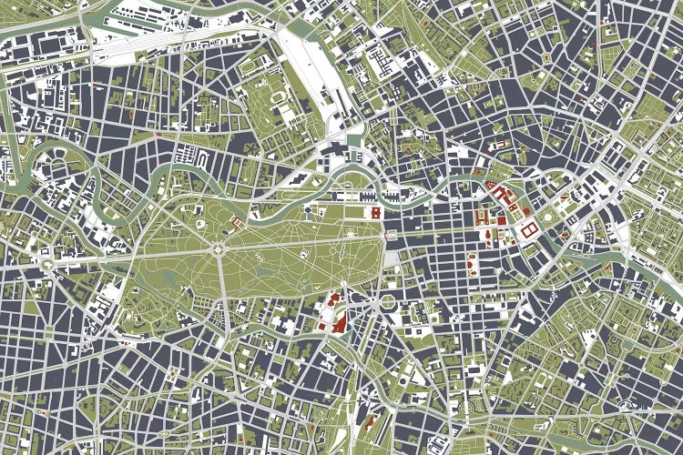 Berlin Engraving by Planos Urbanos wall art